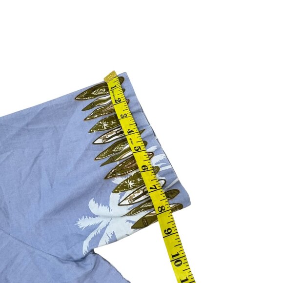 Mens Hawaiian Surfboard Print Blue Short-Sleeve Shirt Ali'i Fashions 2X - Picture 6 of 8